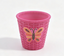 #120 【Pink Wicker Textured Trash Can】