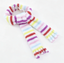 #32 【Rainbow Striped Fleece Scarf Cold Weather Accessory for 18'' Doll Winter Warm Dress Up Play】