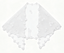 #141 【White Floral Lace Triangle Headscarf for 18'' doll】
