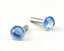 #84 A pair blue rhinestone earrings