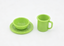 【Green Speckled Dish Set 3 for 18'' Doll Adventure Pop-Up Camper】