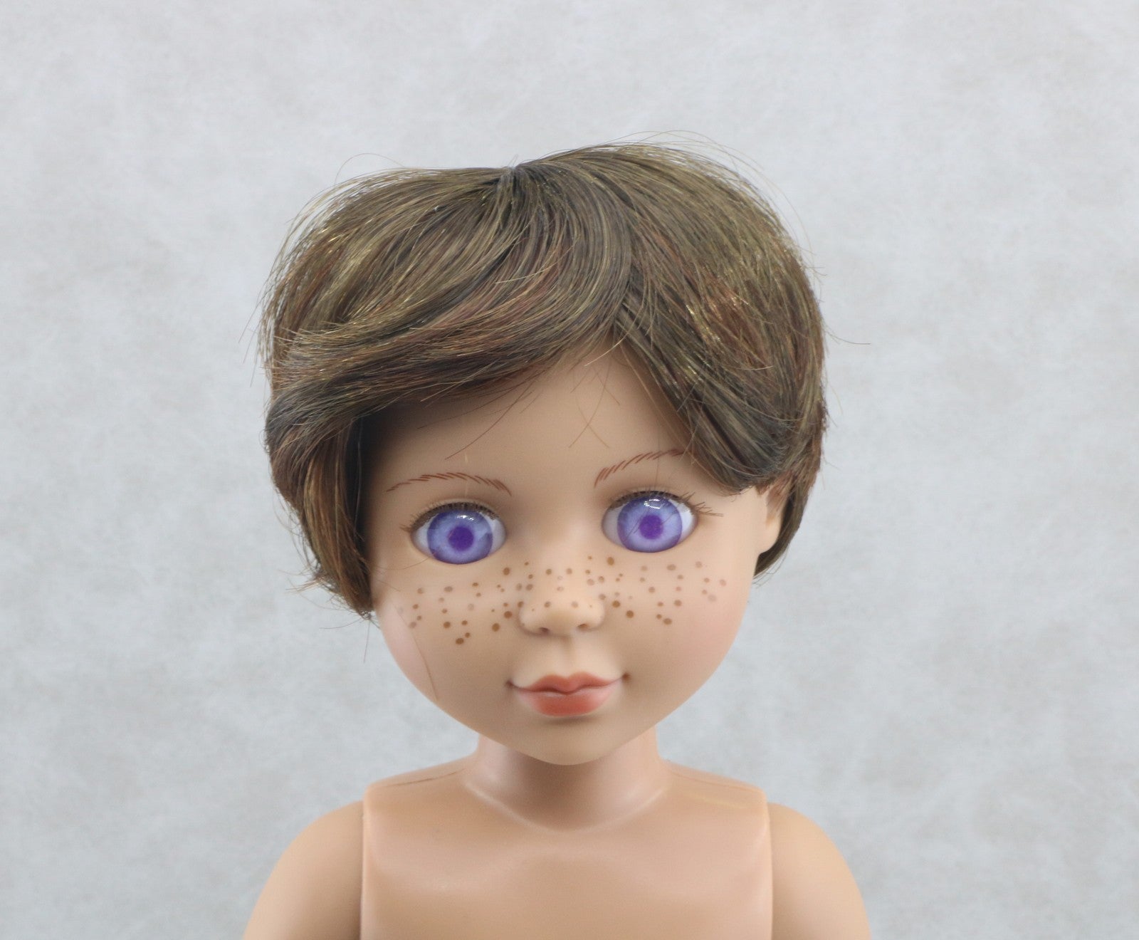Dark Brown Boy Short Wig For 14‘’ Doll | Synthetic Doll Replacement Hair Accessory Main image