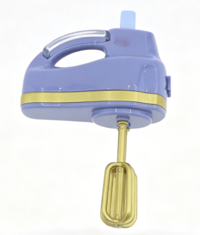 #10 【Lavender Gold Mini Hand Mixer Pretend Baking Kitchen Prop Accessory for 18'' doll】 Main image