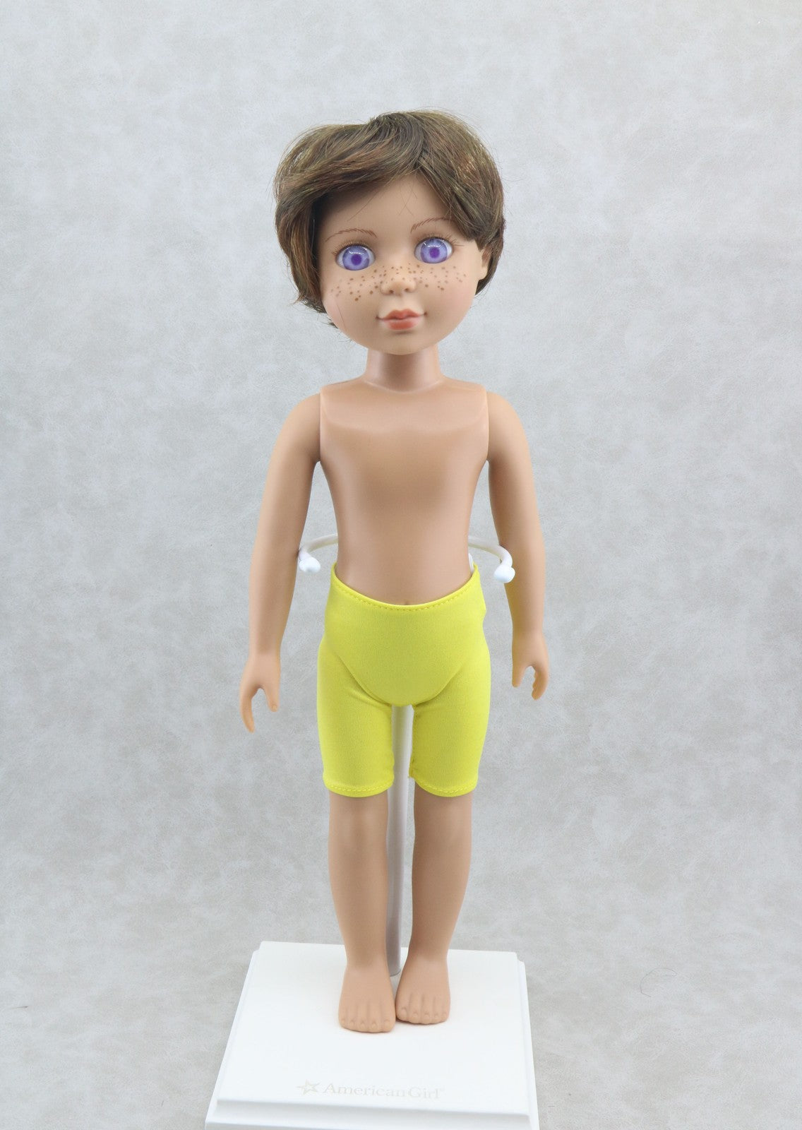 Brown Short Wig for 14.5" Doll hair WellieWishers