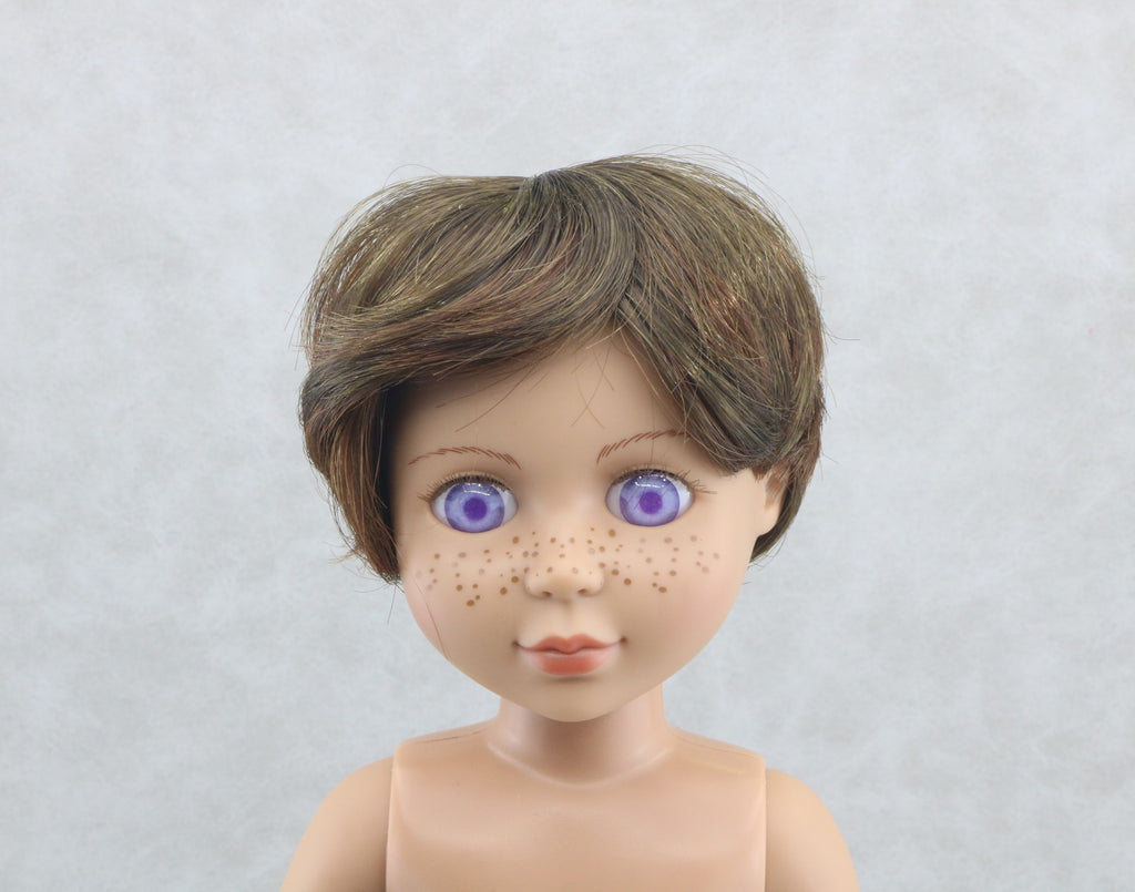 Brown Short Wig for 14.5" Doll hair WellieWishers