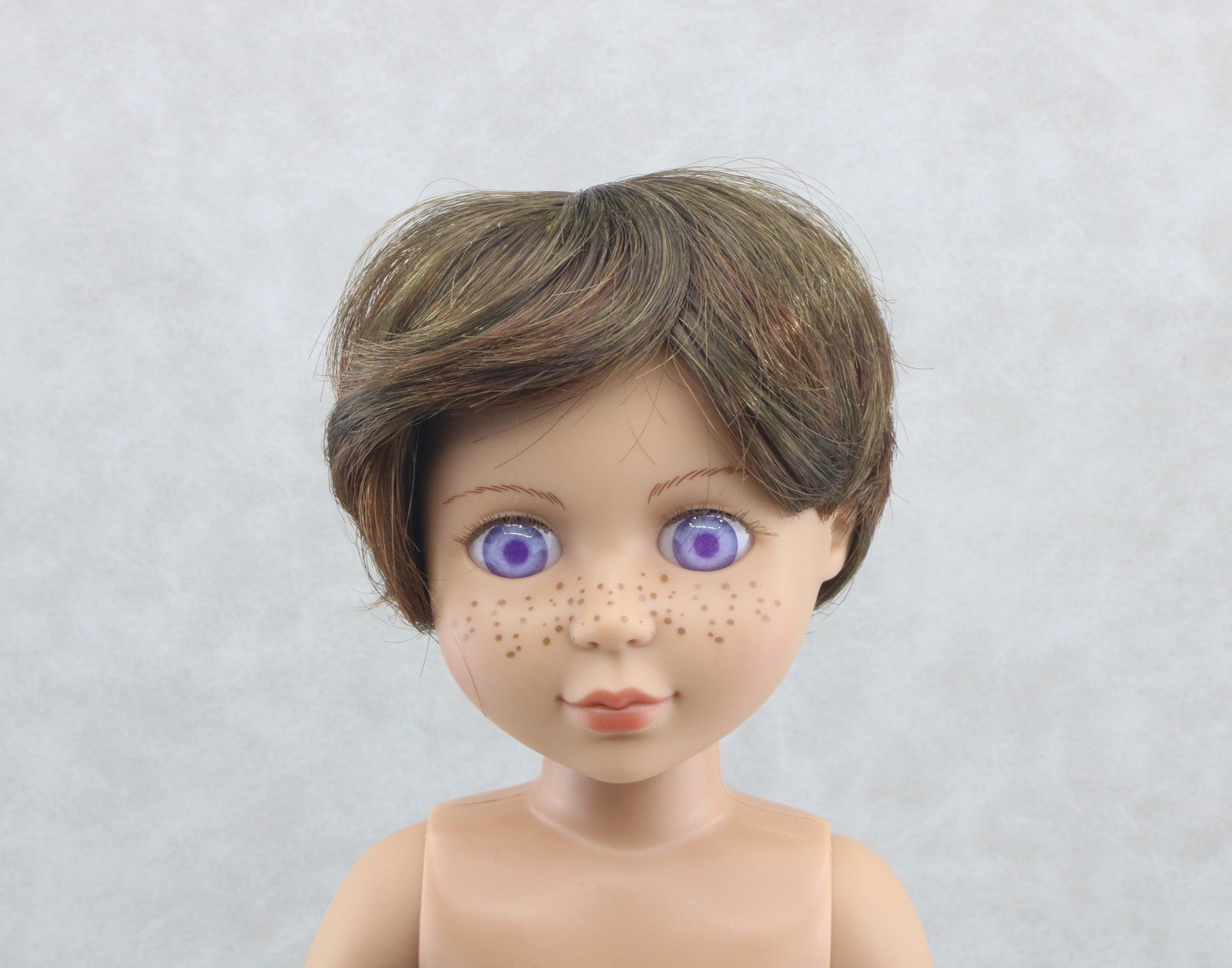 Brown Short Wig for 14.5" Doll hair WellieWishers