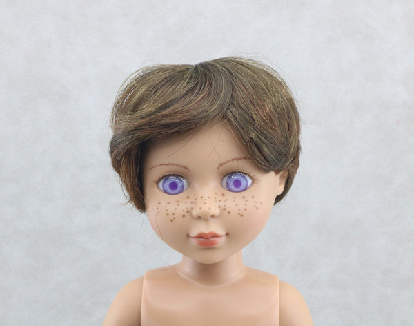 Brown Short Wig for 14.5" Doll hair WellieWishers