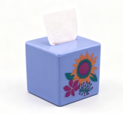 #277 【 Purple Floral Tissue Box】 Main image