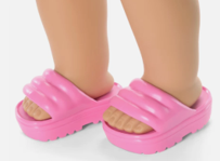 #353 【A pair of slide sandals for 18'' doll Gymnastics Practice School Day】