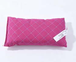 #27 【Solid Pink Diamond Grid Print Fabric Pillow  for 18'' Doll Sleepover Bedroom】 Main image