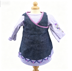 #100 of Today Denim Purple Jumper Jean Dress & Shirt set Main image