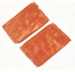 #13 【2 Pack Orange Fringe Terry Face Towels for 18'' Doll Groovy Bathroom 】 Main image