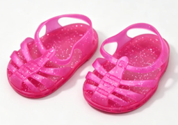 #29 【Pink Jelly Strap Summer Sandals for 18'' doll Cute Casual Footwear Accessory】 Main image