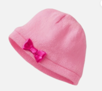 #450 【Pink Knit Beanie With Satin Bow FOR 15'' doll】 Main image