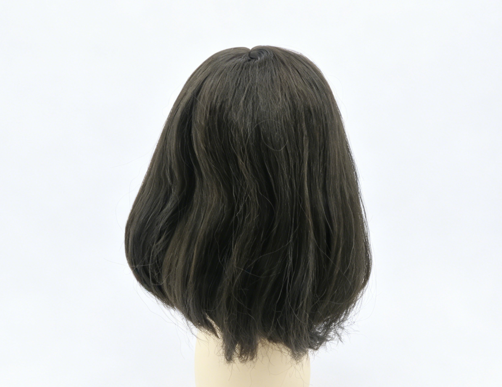 Dark Tea Brown Middle Part Shoulder Bob Wig For 18'' Fashion Girl Doll | Synthetic Doll Replacement Hair Accessory
