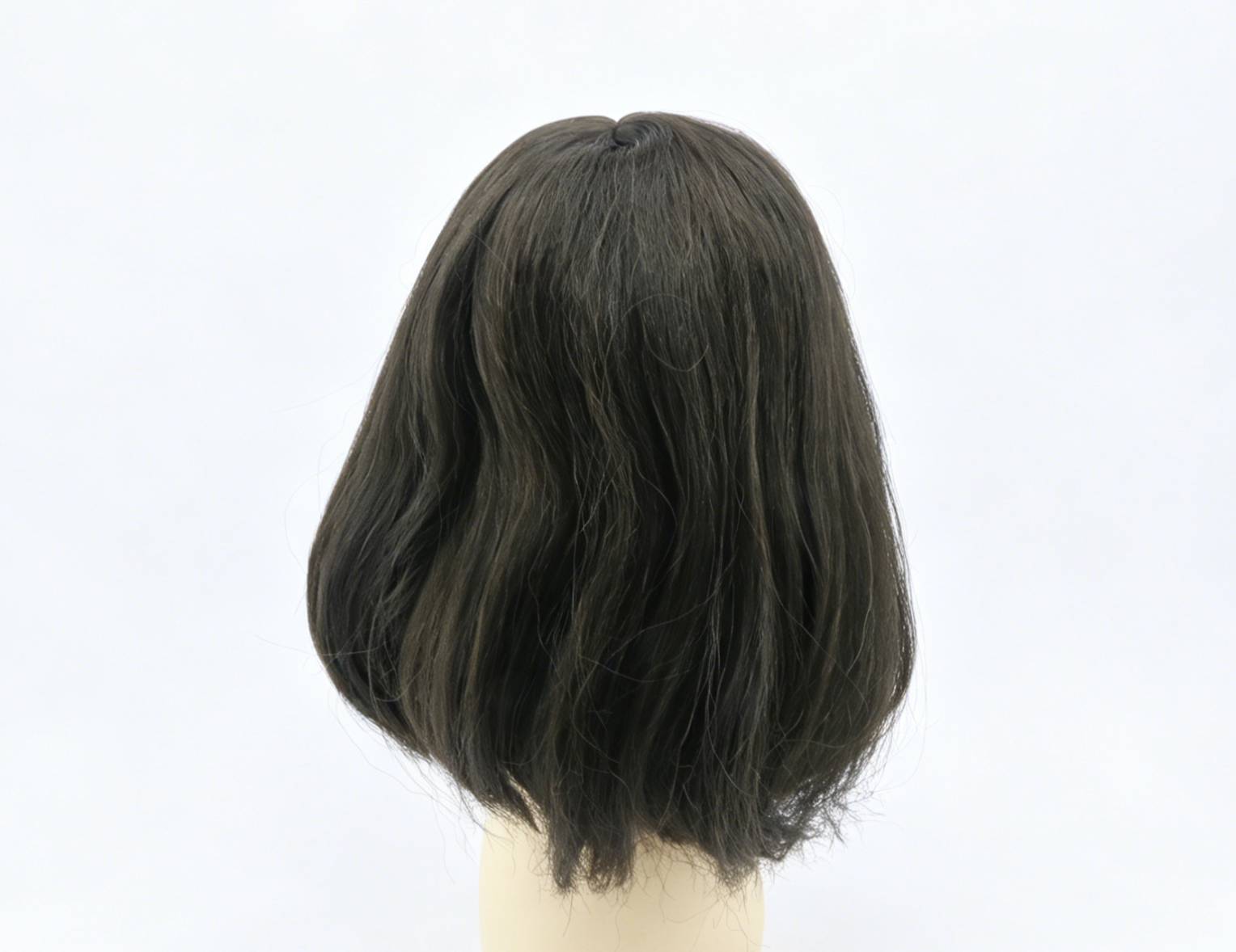 Dark Tea Brown Middle Part Shoulder Bob Wig For 18'' Fashion Girl Doll | Synthetic Doll Replacement Hair Accessory