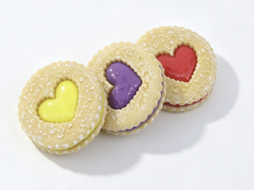 #138 【3 Pcs Heart Filled Sandwich Cookie】 Main image