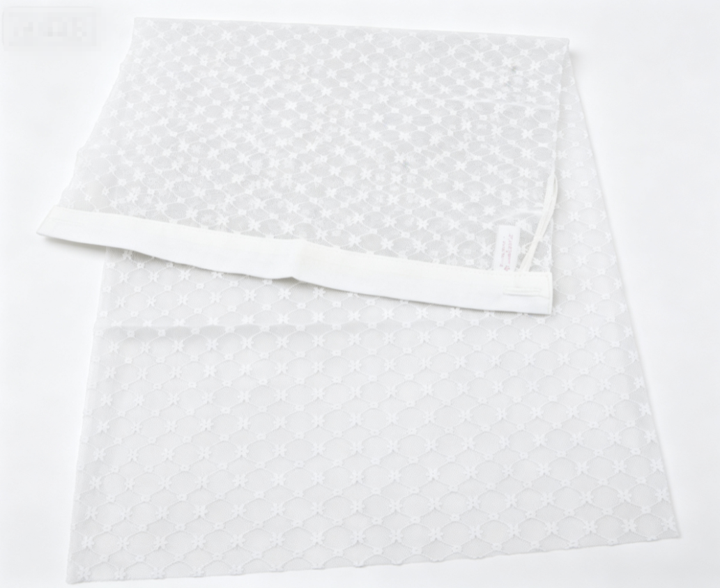 #424【11''x19'' lacy whites petticoat tulle Mesh Netting veiling for 18'' doll 】 Main image