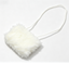 #423【 white faux-fur muff for 18'' doll Winter Coat outfit】