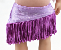 #430 【A Purple Asymmetrical Fringed Skirt】 Main image