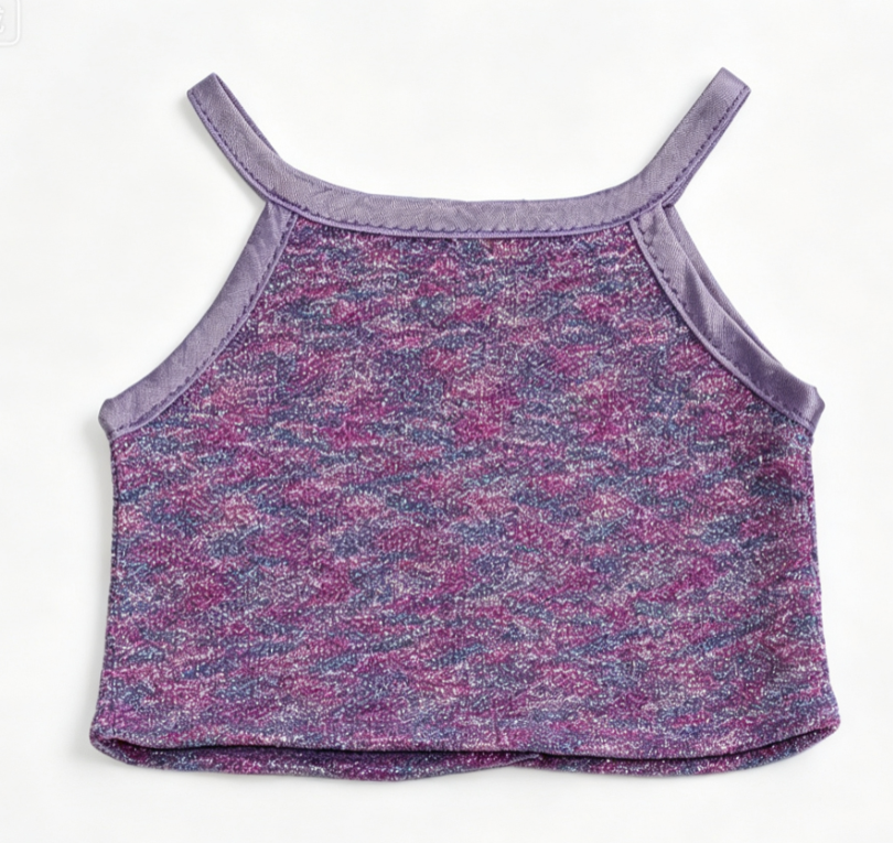 #416 【Purple Sparkle Knit Top only for 18'' doll】 Main image