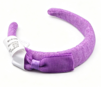 #370 【Purple knit Bow Headband】 Main image