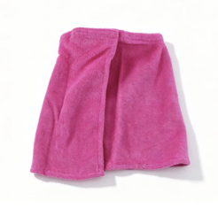 #15 【Pink Terry Cloth Towel Wrap for 18'' Doll Groovy Bathroom Pretend Play】 Main image