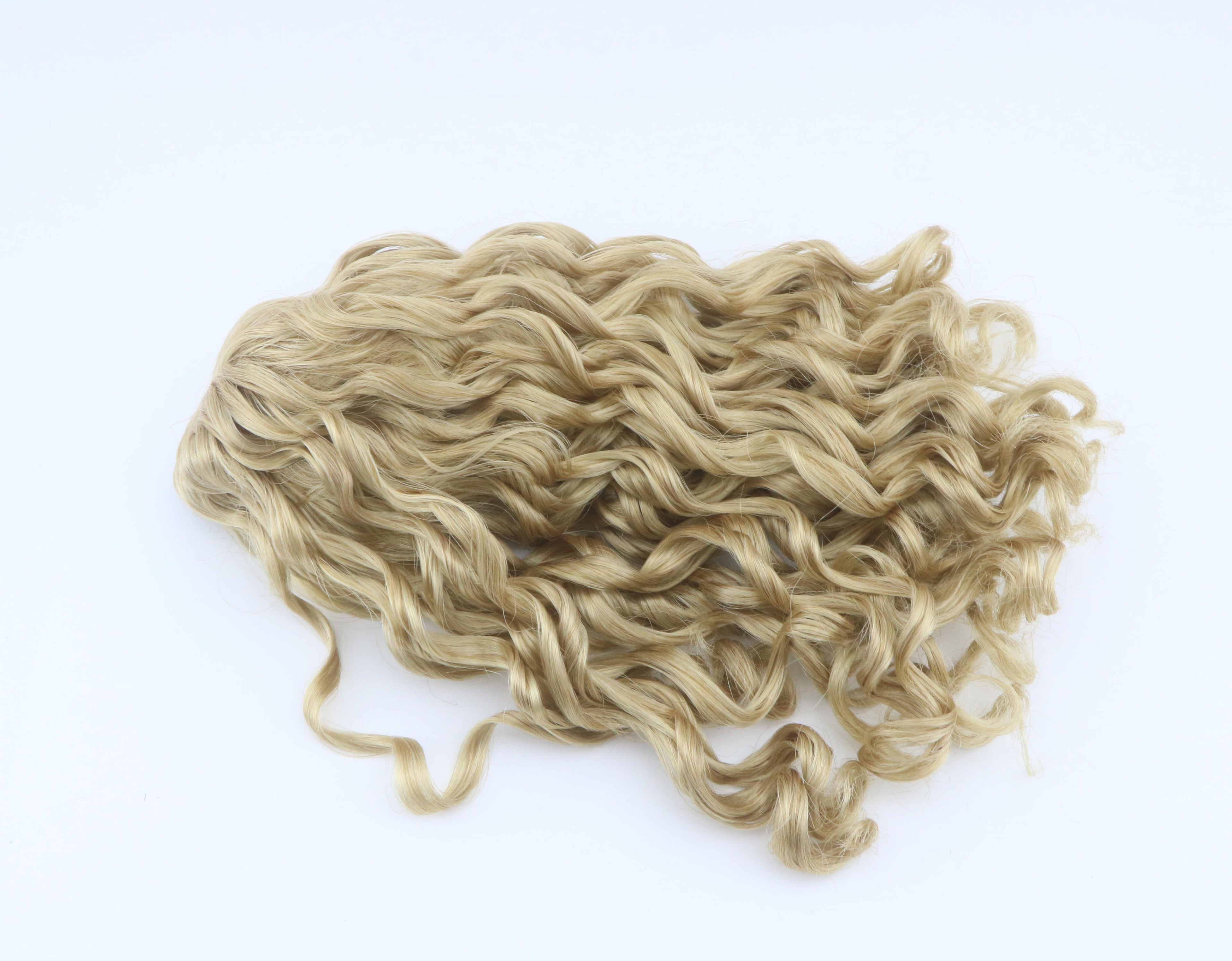 Long Curly Blonde Replacement Wig for Standard 18'' Girl Doll | Soft Synthetic Doll Hairpiece