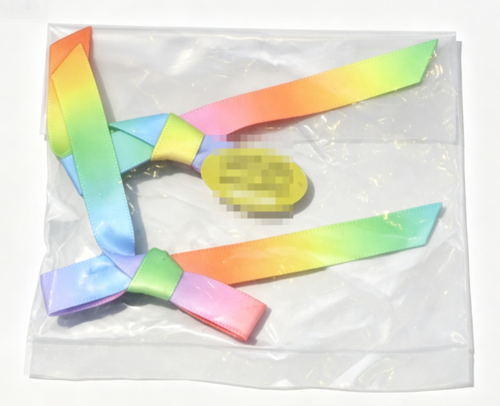 #81 Pack 2 Rainbow Gradient Ombre Satin Hair Clip Main image