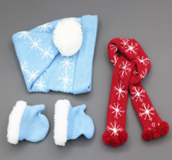 #2  【Ice Skating Accessories ~ Scarf, Hat and Mittens for 18'' doll】 Main image