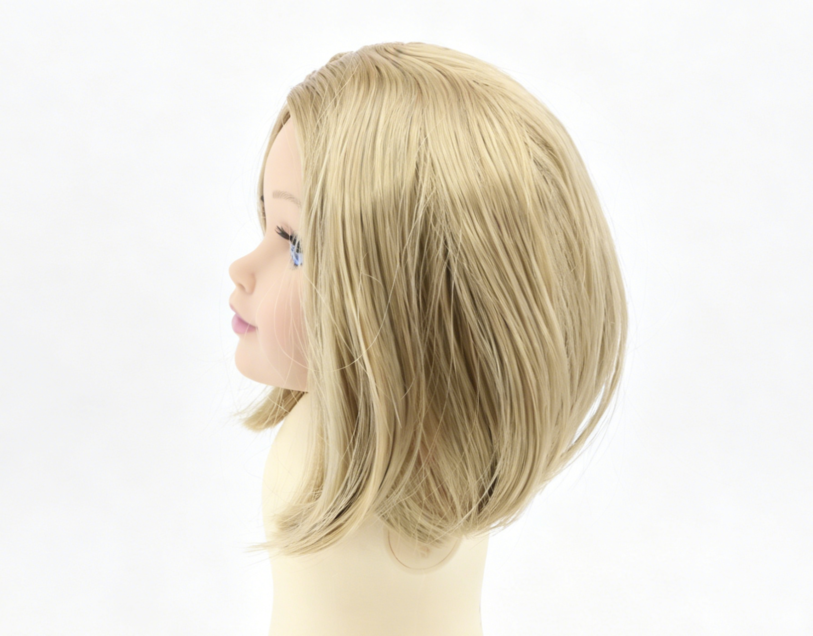 Light Blonde Straight Bob Wig For 18'' Fashion Girl Doll | Synthetic Doll Replacement Hair Accessory