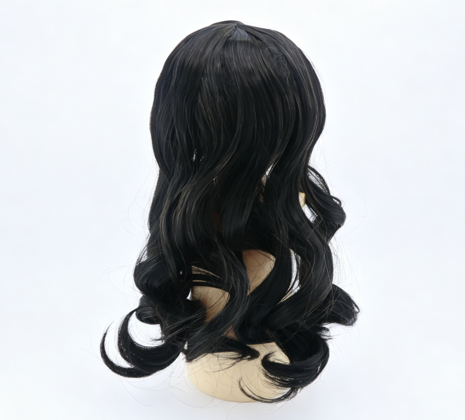 Black Long Loose Wavy Wig For 18'' Fashion Girl Doll | Synthetic Doll Replacement Hair Accessory Secondary image