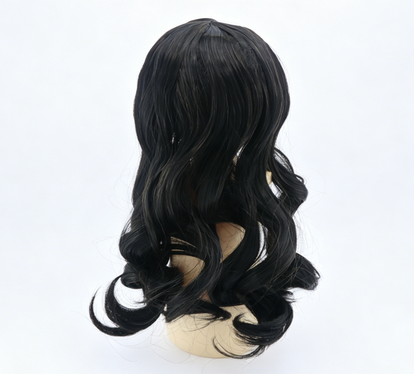 Black Long Loose Wavy Wig For 18'' Fashion Girl Doll | Synthetic Doll Replacement Hair Accessory