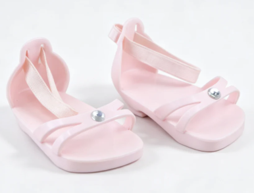 #33 【Light Pink Gemstone Kitten Heel Sandals for 18‘’ Doll】 Main image