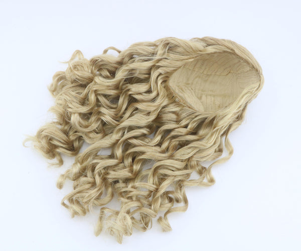 Long Curly Blonde Replacement Wig for Standard 18'' Girl Doll | Soft Synthetic Doll Hairpiece