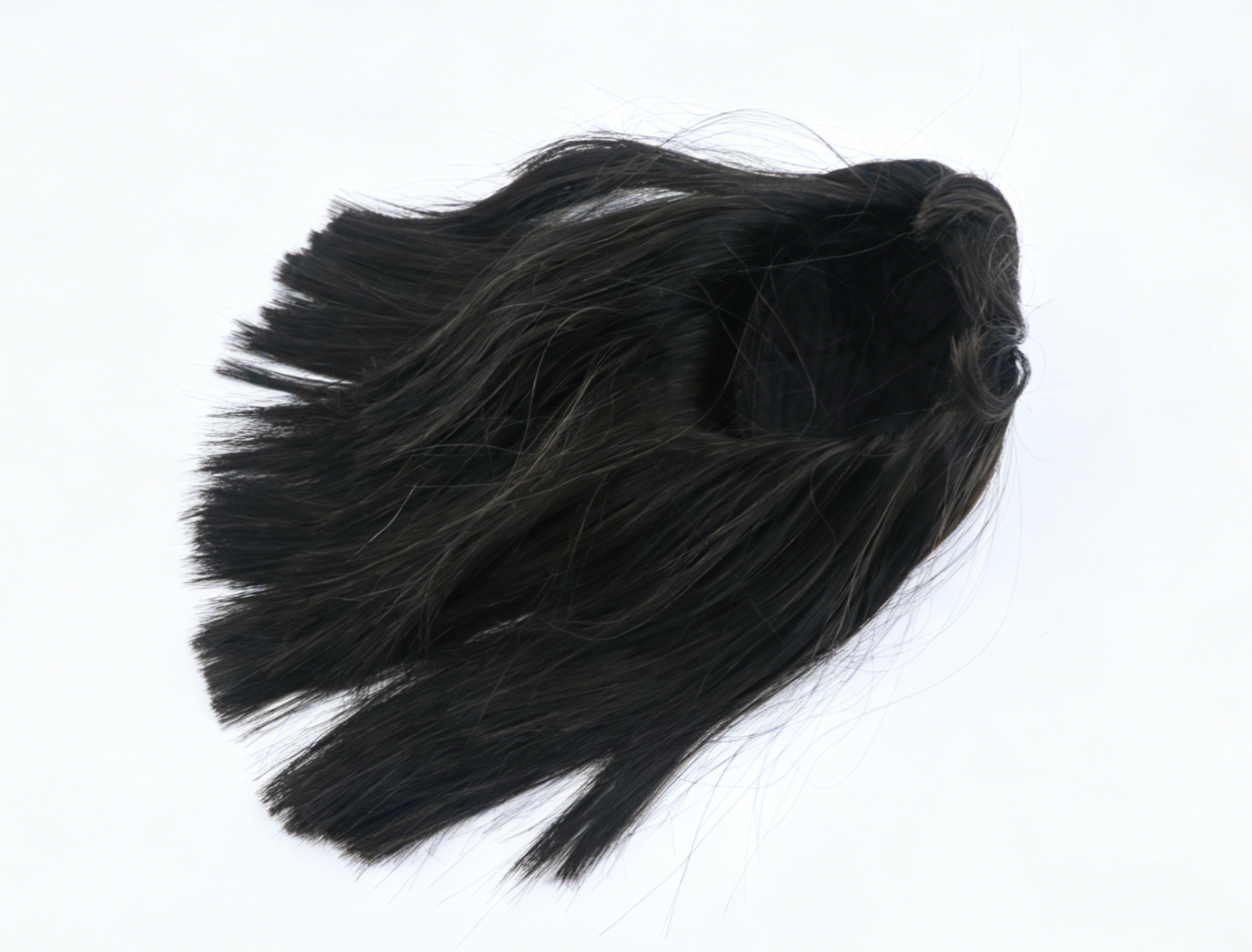 Dark Tea Brown Straight Long Wig With Bangs For 14'' Fashion Girl Doll | Synthetic Doll Replacement Hair Accessory