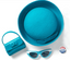 #103 【Blue Felt Beret Mini Handbag Sunglasses Pin Badge 4Pcs Accessory Set FOR 18'' doll】