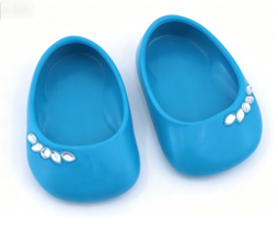 #194 【 Turquoise Blue Rhinestone Ballet Flats Shoes】 Main image