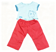 #340 【Red Pants & Dog T-shirt 】 Main image