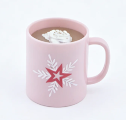 #114 【Pink Star Snowflake Mini Mug with Simulated Hot Cocoa 】 Main image