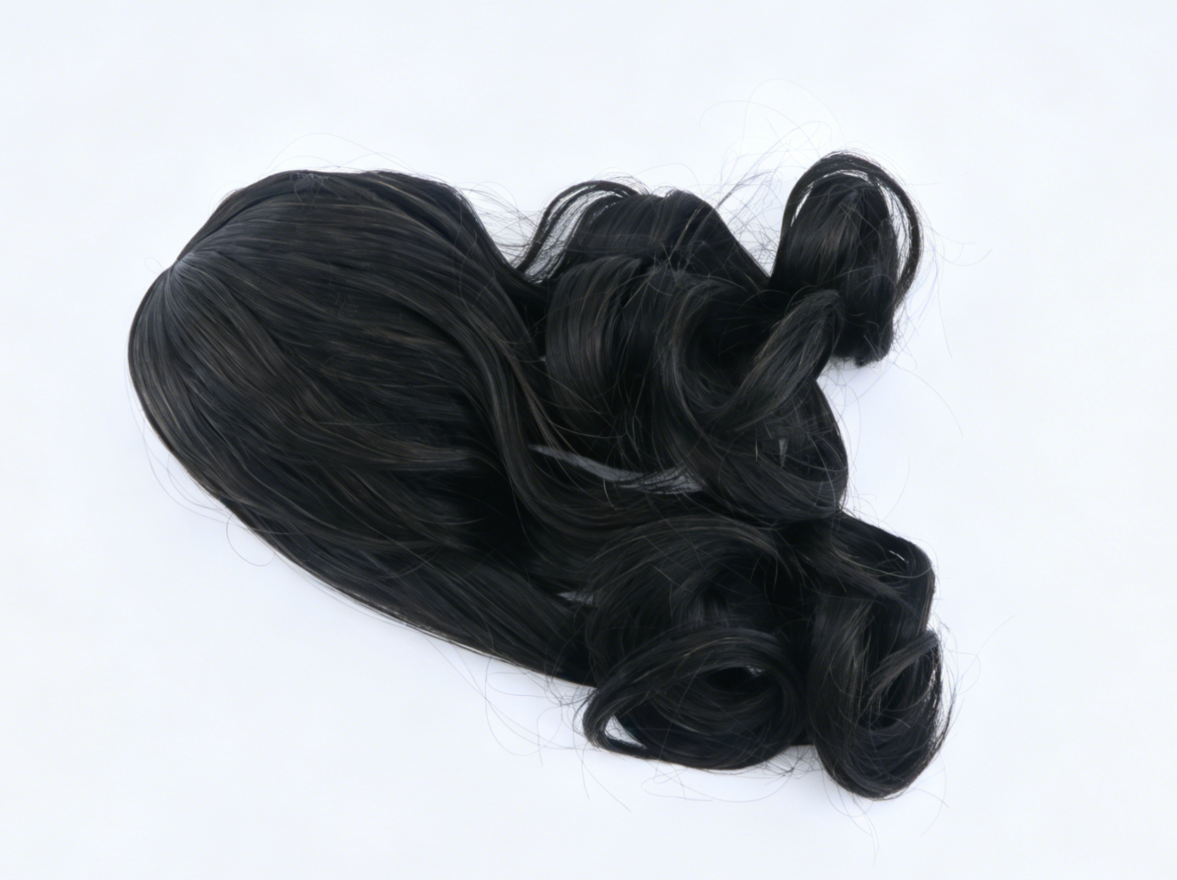 Black Long Loose Wavy Wig For 18'' Fashion Girl Doll | Synthetic Doll Replacement Hair Accessory