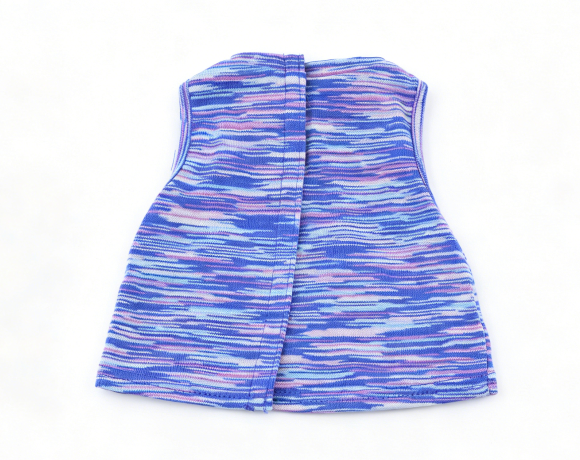 Purple Blue Marled Striped Sleeveless Tank Top FOR 18'' DOLL | Doll Outfit Accessory