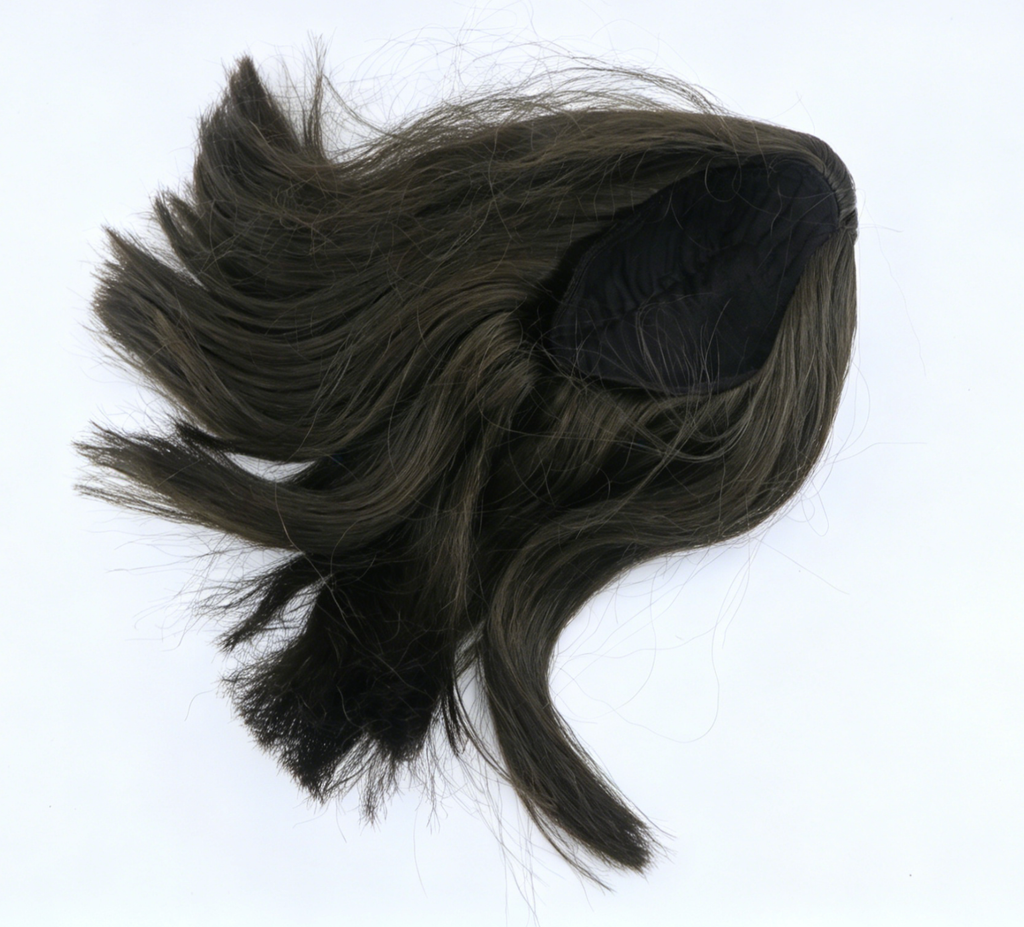 Dark Tea Brown Middle Part Shoulder Bob Wig For 18'' Fashion Girl Doll | Synthetic Doll Replacement Hair Accessory
