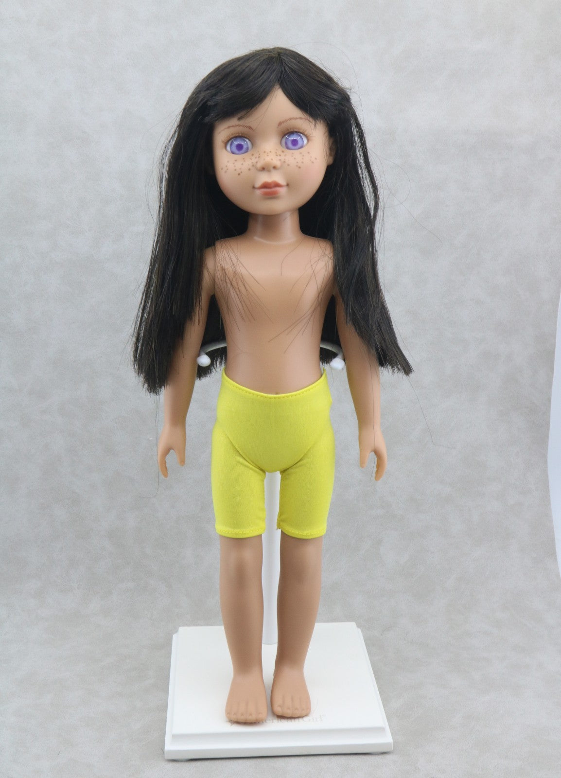 Long Dark brown Wig for 14.5'' Doll WellieWishers hair