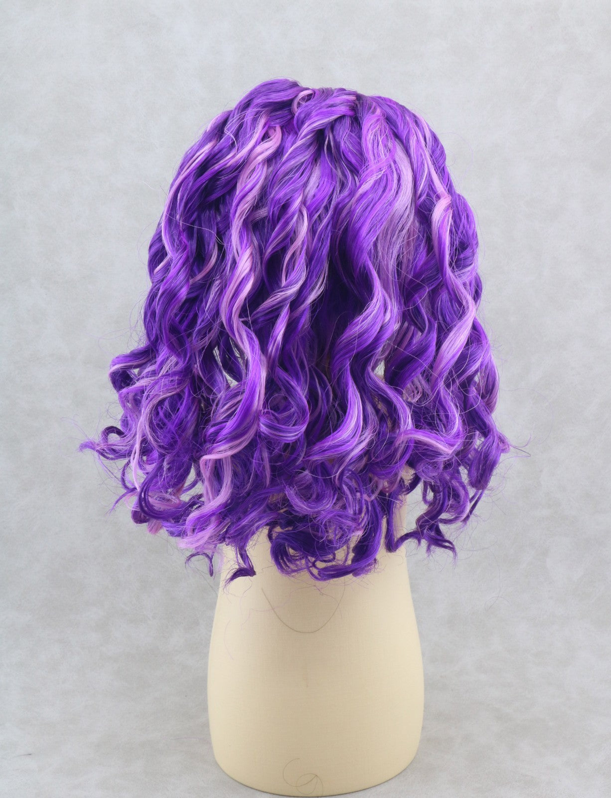 Purple Pink Curly Wig for 18" Doll Custom Hair Replacement