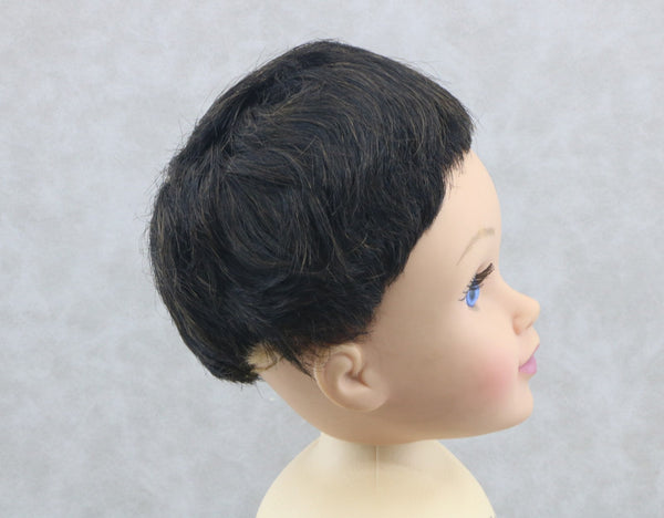 Dark Brown Realistic Short Boy Wig for 18" Doll Replacement Hair