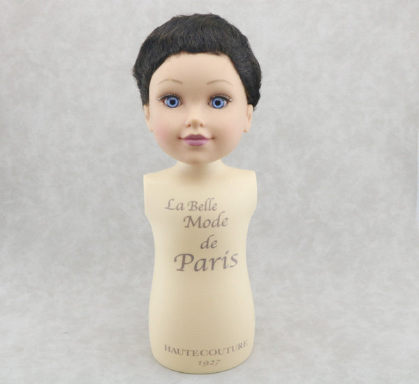 Dark Brown Realistic Short Boy Wig for 18" Doll Replacement Hair