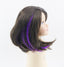Brunette Wig with Purple Streak for 18" Doll