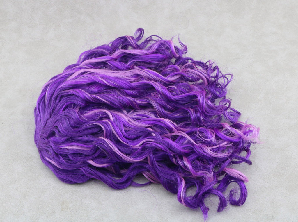 Purple Pink Curly Wig for 18" Doll Custom Hair Replacement