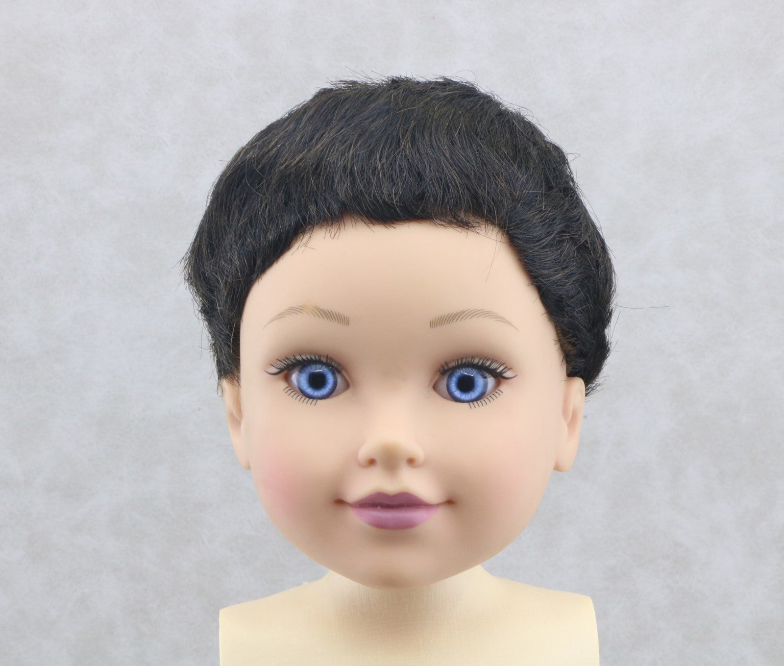 Dark Brown Realistic Short Boy Wig for 18" Doll Replacement Hair